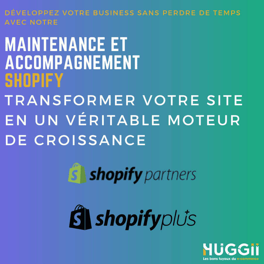 Maintenance et accompagnement SHOPIFY Transformer votre site en un véritable moteur de croissance Shopify partners et Shopify Plus